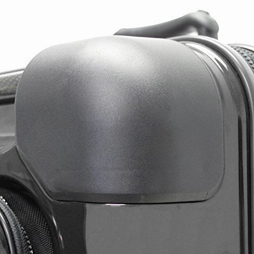 Andiamo Pantera 20" Hardside Carry-On Luggage With Spinner Wheels (20in, Carbon Black)