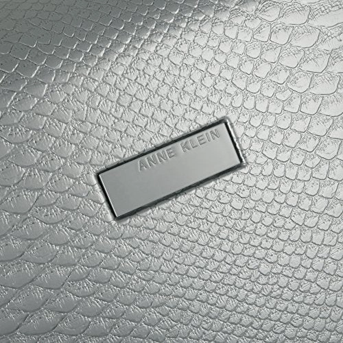 Anne Klein 20" Hardside Carry On Spinner Luggage, Silver