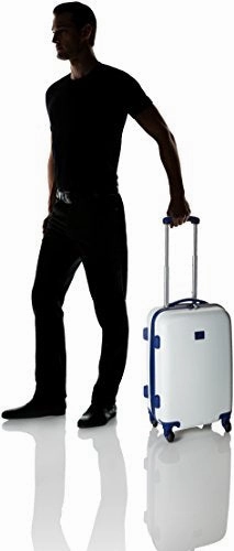 Anne Klein Palm Springs 20 Hardside Carry-On Spinner Luggage, White/Navy