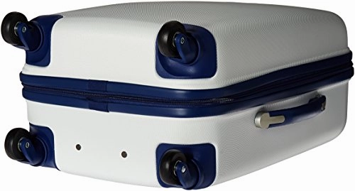 Anne Klein Palm Springs 20 Hardside Carry-On Spinner Luggage, White/Navy