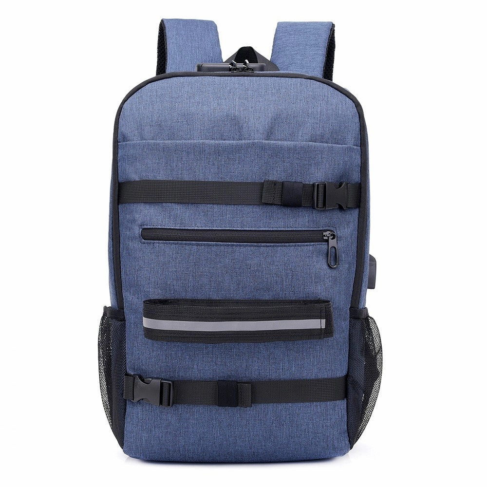 Anti-Theft Skateboard Backpack Laptop Backpack College Backpack Travel School Bag With Lock And Usb