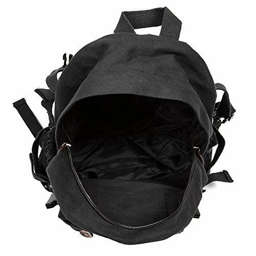 Army Force Gear Air Soft Heavyweight Canvas Backpack Bag, Black & White (large)
