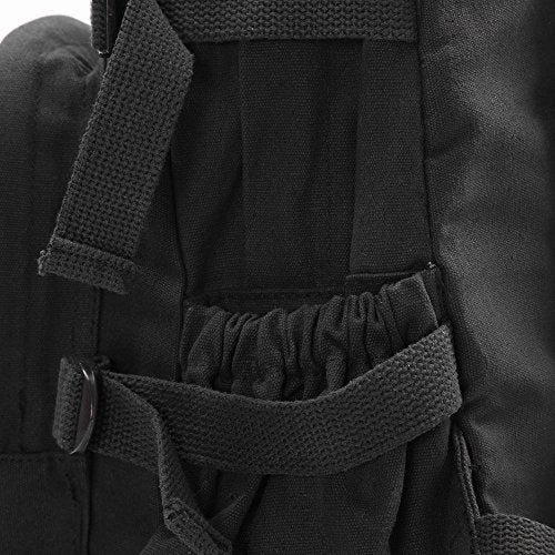 Army Force Gear Air Soft Heavyweight Canvas Backpack Bag, Black & White (large)