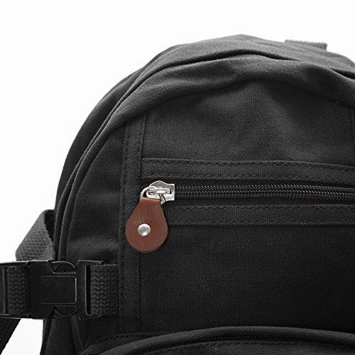 Army Force Gear Air Soft Heavyweight Canvas Backpack Bag, Black & White (large)