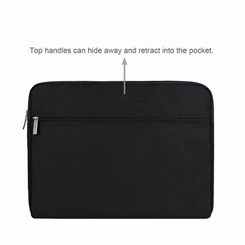 Arvok 17 17.3 Inch Water-resistant Canvas Fabric Laptop Sleeve With Handle Zipper Pocket/Notebook