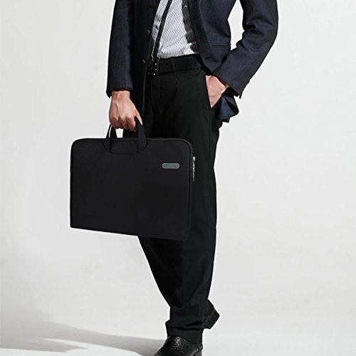 Arvok 17 17.3 Inch Water-resistant Canvas Fabric Laptop Sleeve With Handle Zipper Pocket/Notebook