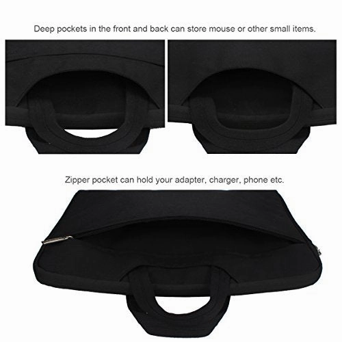 Arvok 17 17.3 Inch Water-resistant Canvas Fabric Laptop Sleeve With Handle Zipper Pocket/Notebook