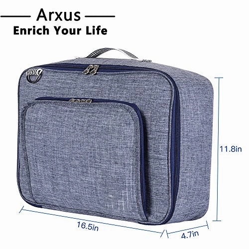 Arxus New Type Multifunctional Fashion Travel Duffel Storage Bag Water Resistant Nylon (Blue)
