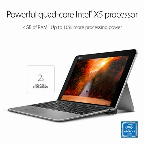 Asus 10.1?Transformer Mini T102Ha-D4-Gr, 2In1 Touchscreen Laptop, Intel Quad-Core Atom, 4Gb Ram,