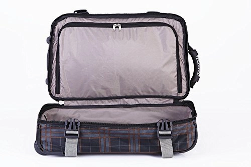 Athalon Luggage Carryon Equipment Wheeled Duffel Bag, Black, One Size