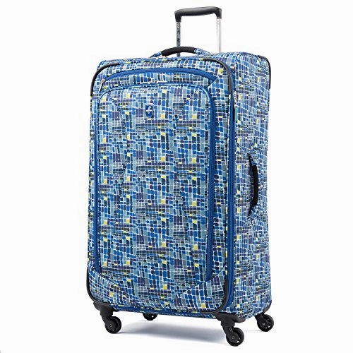 Atlantic Ultra Lite 4 | 21, 24, And 28-Inch Expandable Spinners, Travel Pillow (Watercolor Blue)
