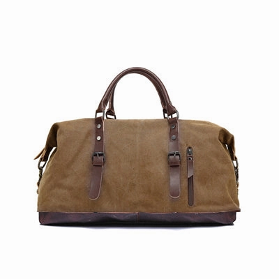 Augur Men Travel Bags Canvas Leather Carry On Luggage Bags Men Duffel Bags Travel Tote Large