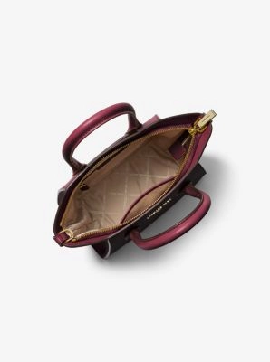 Avril Small Leather Top-Zip Satchel