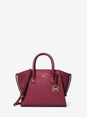 Avril Small Leather Top-Zip Satchel