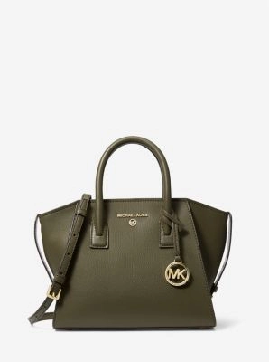 Avril Small Leather Top-Zip Satchel