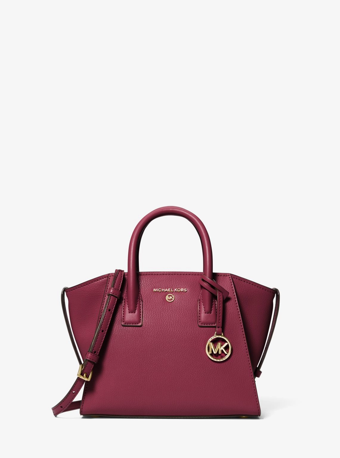 Avril Small Leather Top-Zip Satchel