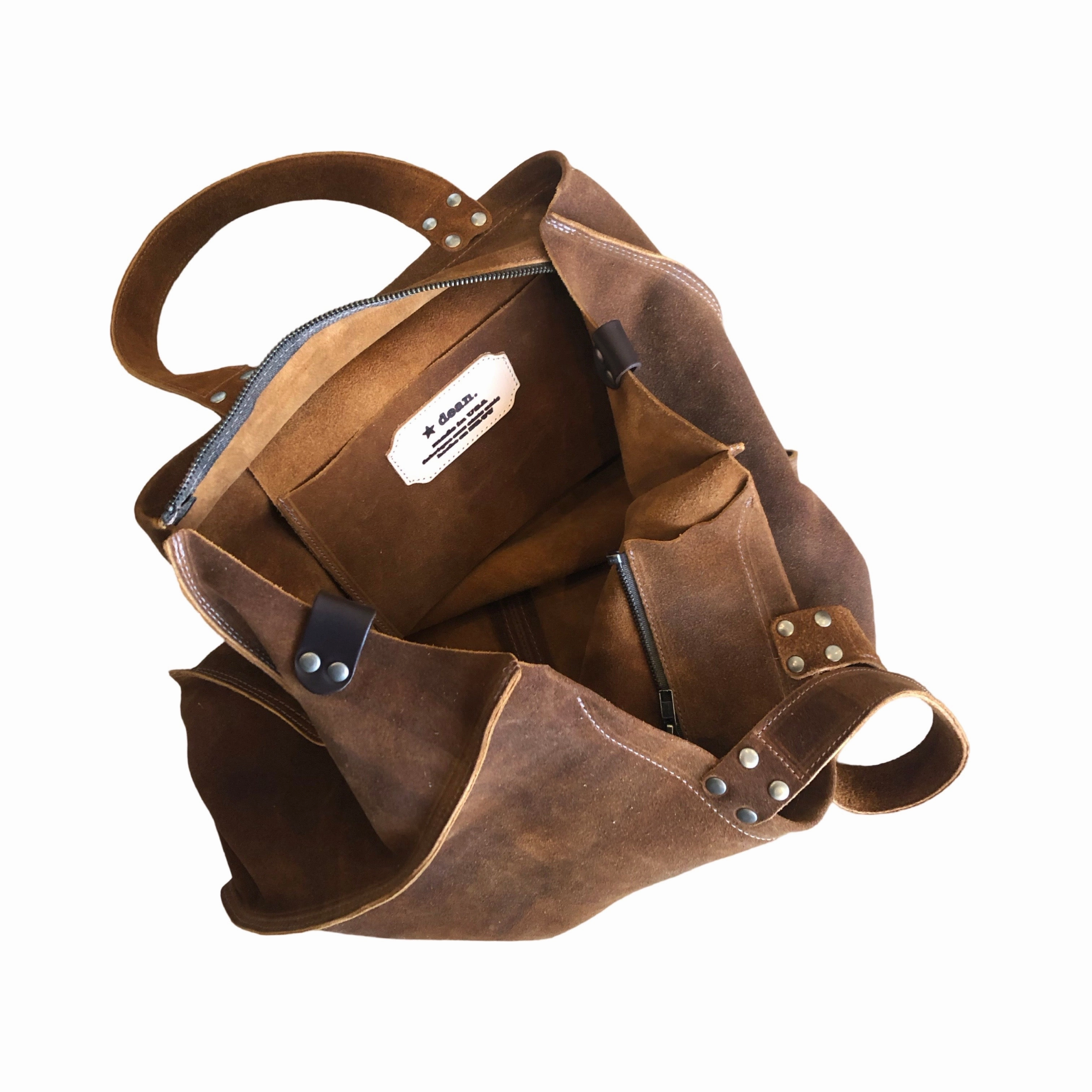 B15 STRAP TOTE W/TOP ZIPPER & INTERIOR POCKET
