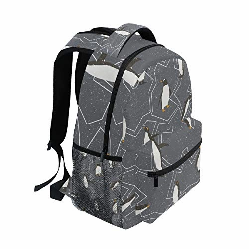 Backpack Travel Blue Cartoon Penguin School Bookbags Shoulder Laptop Daypack College Bag for Womens