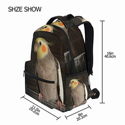 Backpack Travel Cockatiel Wire Bird Cage School Bookbags Shoulder Laptop Daypack College Bag for