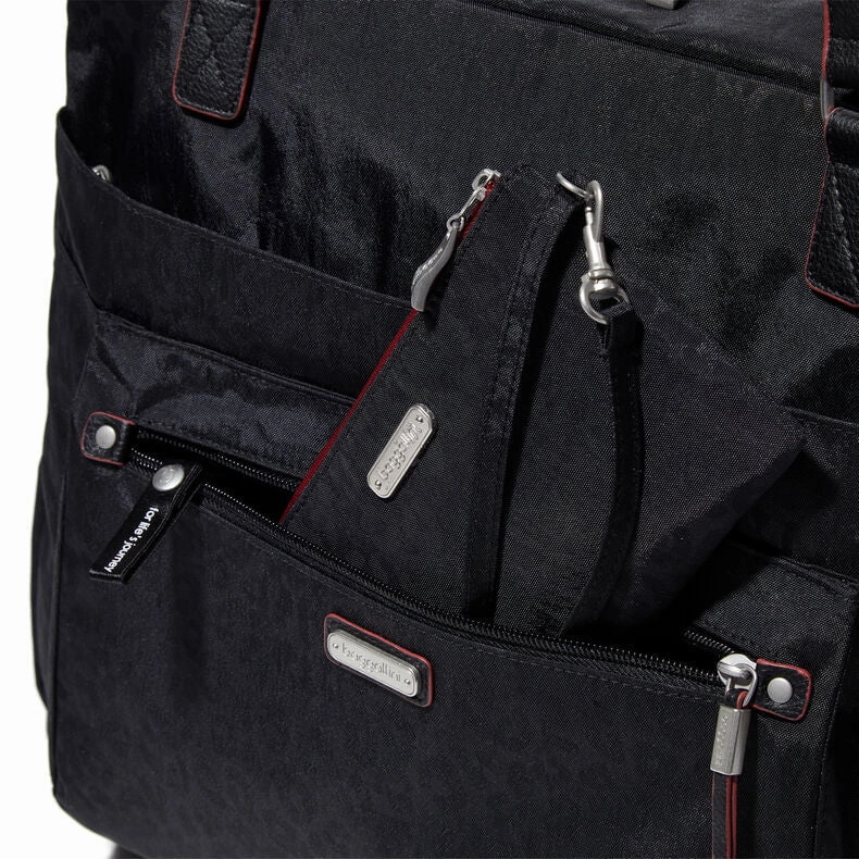Baggallini Overnight Expandable Laptop Tote With RFID Phone Wristlet
