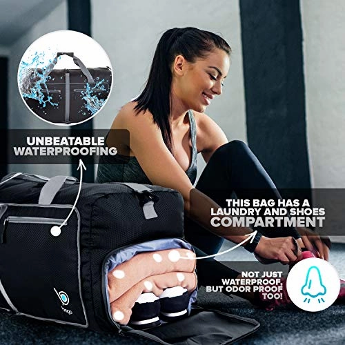Bago 60L Duffle bags for men & women - 23" Foldable Travel Duffel weekender bag