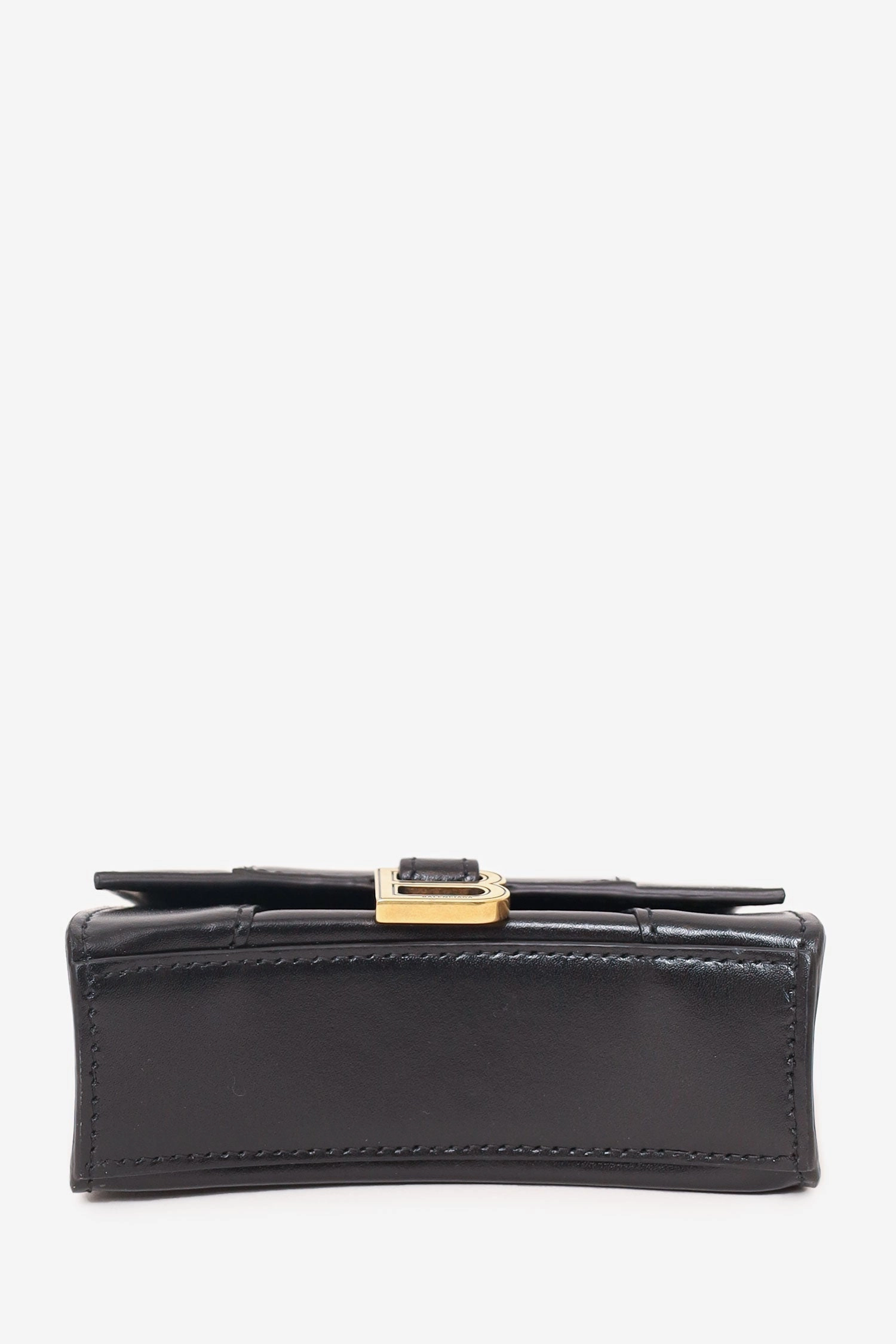 Balenciaga Black Leather Hourglass Belt Bag