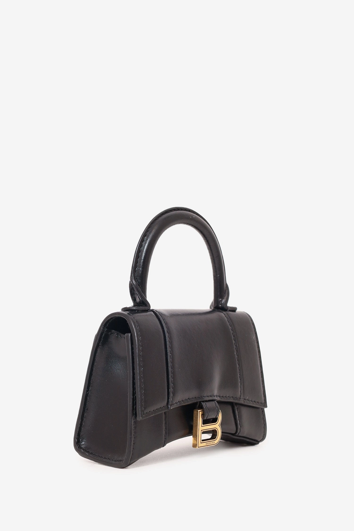Balenciaga Black Leather Hourglass Belt Bag