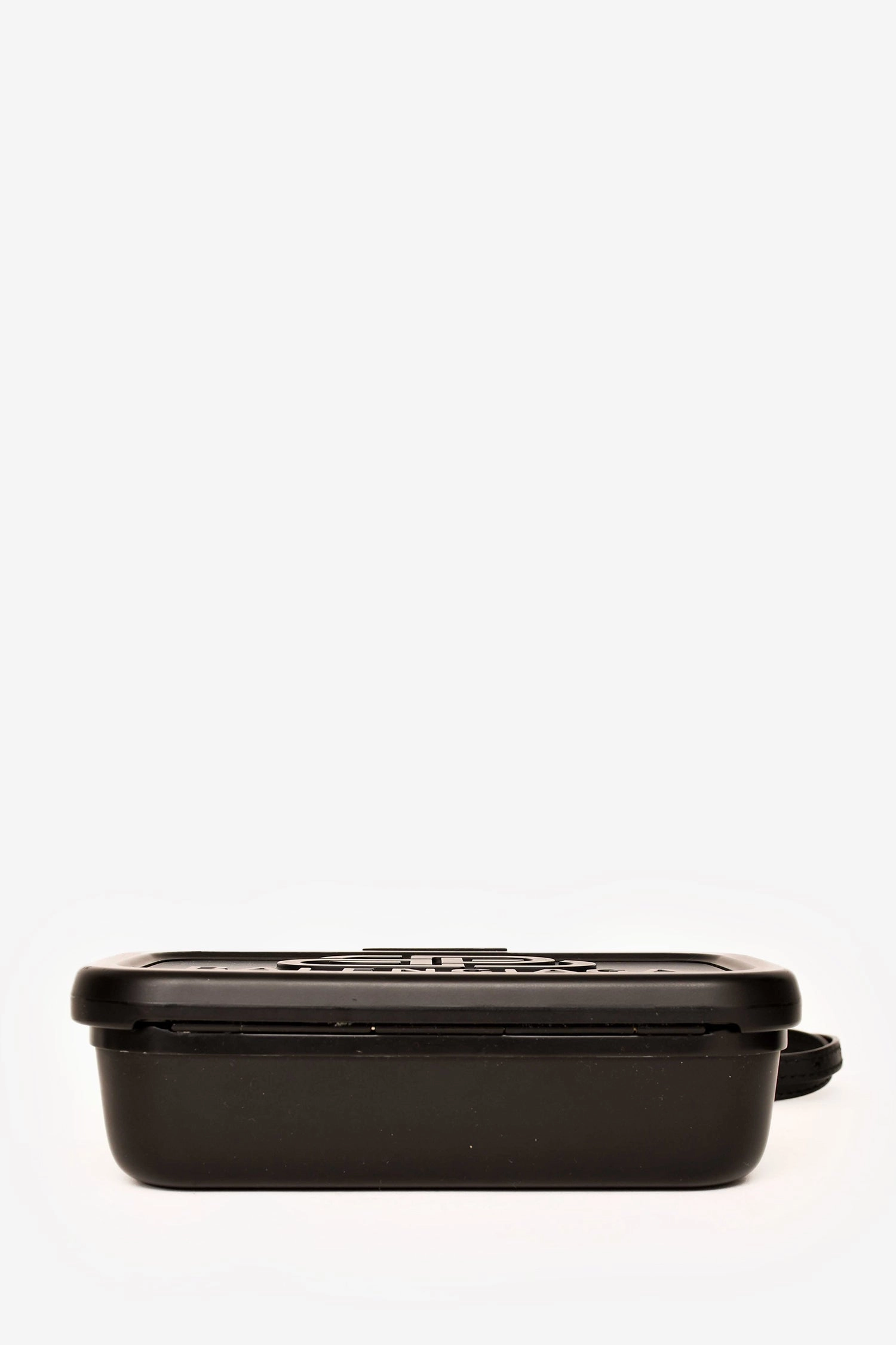 Balenciaga Black Plastic/Leather Logo Mini 'Lunchbox' Bag