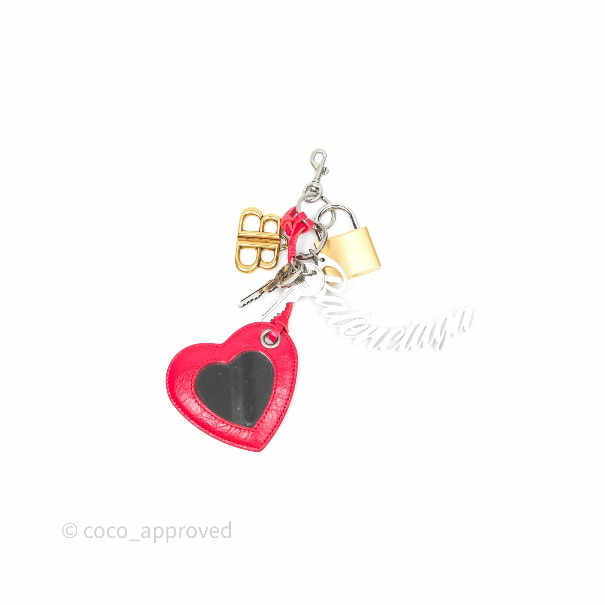 Balenciaga Heart / Lock / Keys Bag Charm