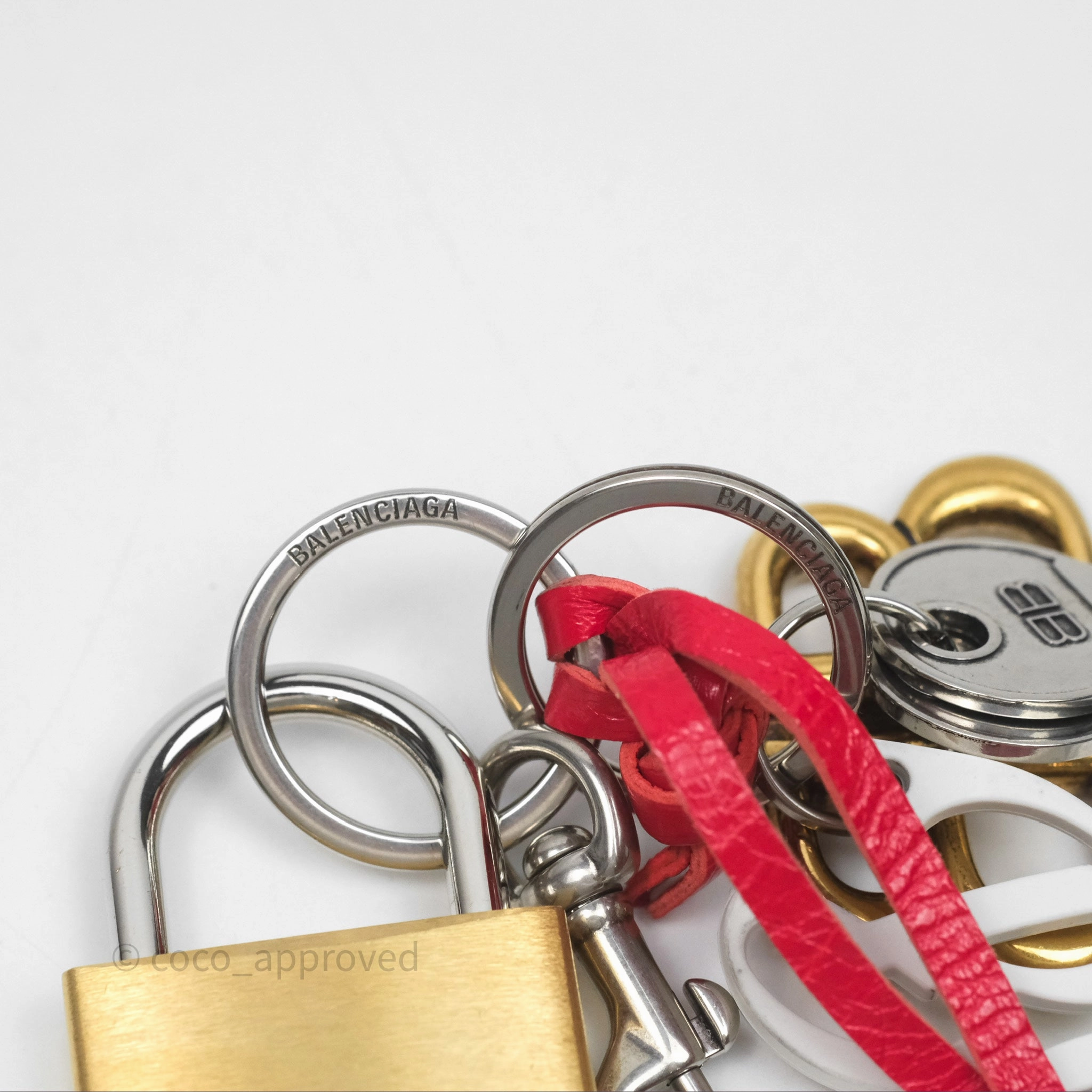 Balenciaga Heart / Lock / Keys Bag Charm