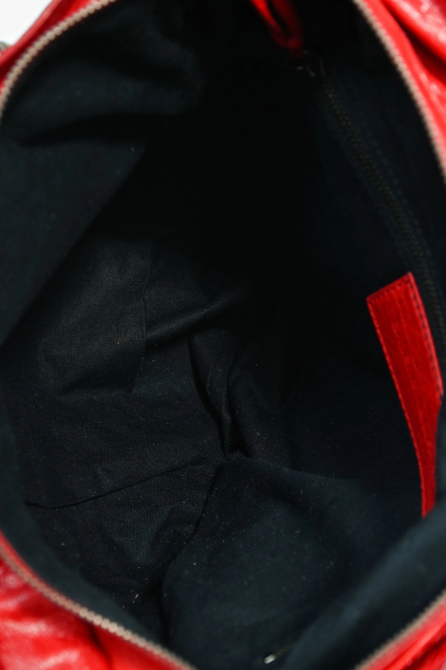Balenciaga Red Leather Motocross 'Classic Purse' Top Handle Bag