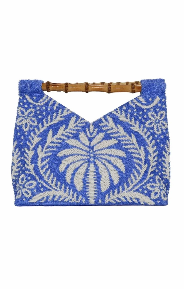 Bamboo Handle Beaded Bag