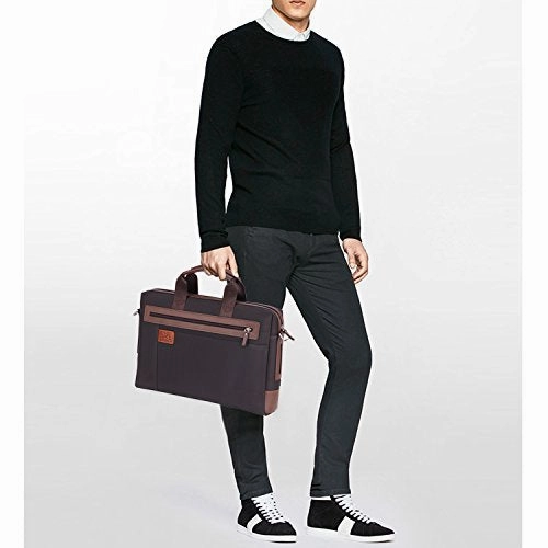 Banuce 15 inch Laptop Tablet Bag Oxford Nylon Waterproof Business Messenger Briefcase for Men