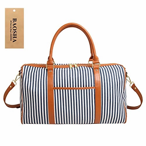 Baosha Hb-25 Ladies Women Canvas Holdalls Weekender Bag Travel Duffel Tote Bag Weekend Overnight