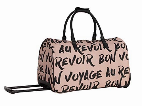 BCBGeneration BCBG Luggage PERF-ECT Wheeled Duffel Carry On Bag (Perf-ECT Pink)