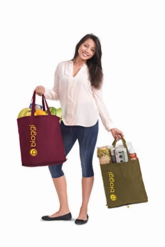 Biaggi Luggage Paksak Packable Shopper As As Seen on Shark Tank Olive 16-Inch