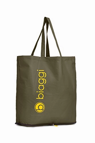 Biaggi Luggage Paksak Packable Shopper As As Seen on Shark Tank Olive 16-Inch