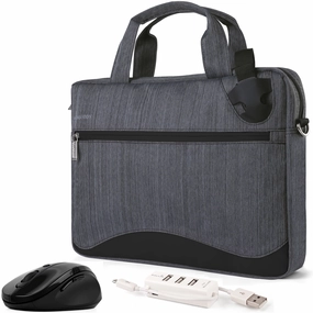 Black Laptop Bag 11 to 13.3 inch, Mouse, USB Hub for HP EliteBook, ProBook, Spectre, Stream, Pavilion Envy ChromeBook