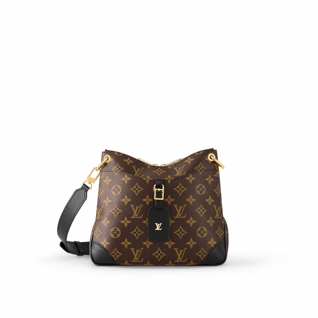 Black Monogram Odon PM Bag Leather Crossbody Bag for Women