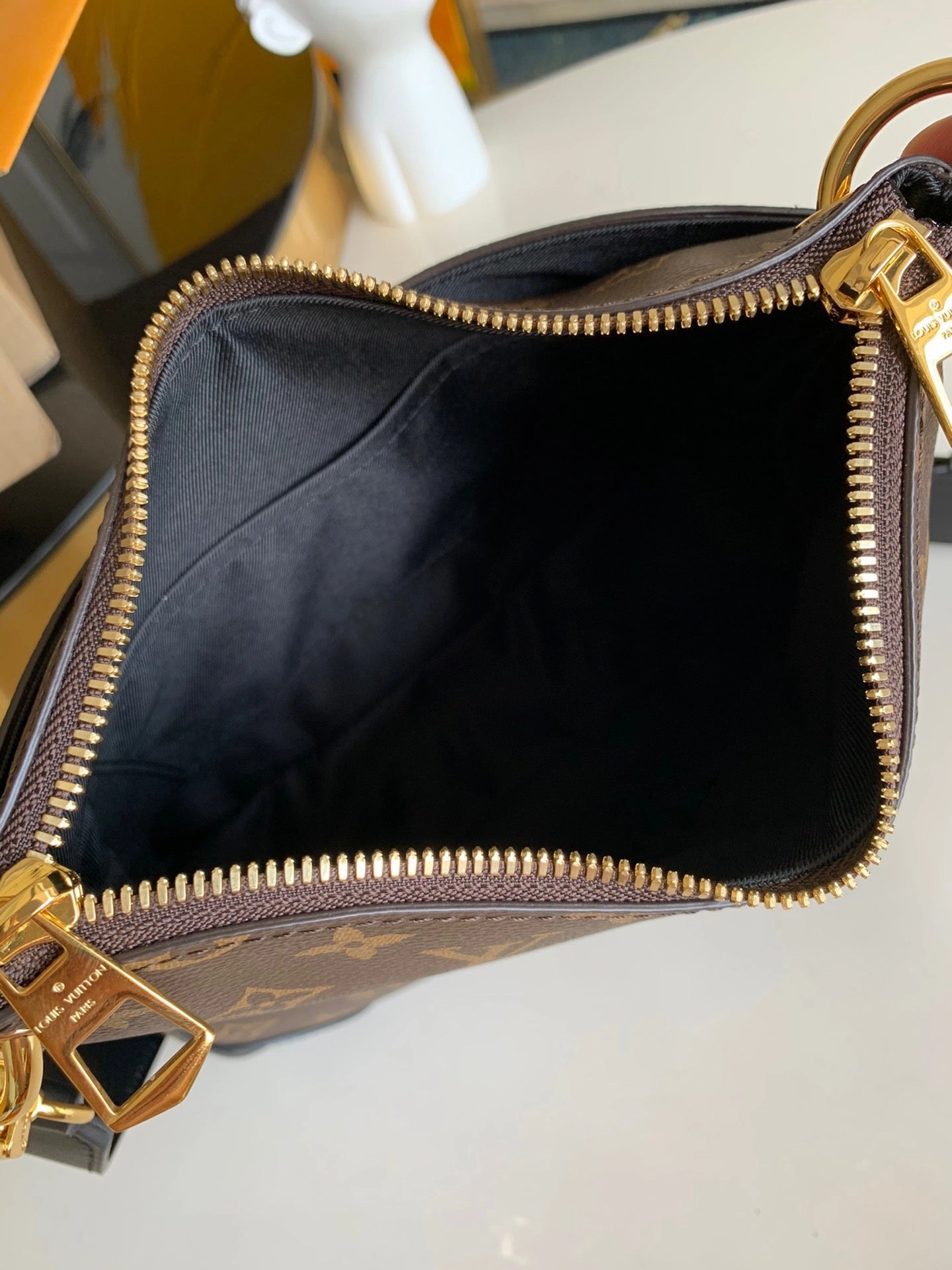 Black Monogram Odon PM Bag Leather Crossbody Bag for Women