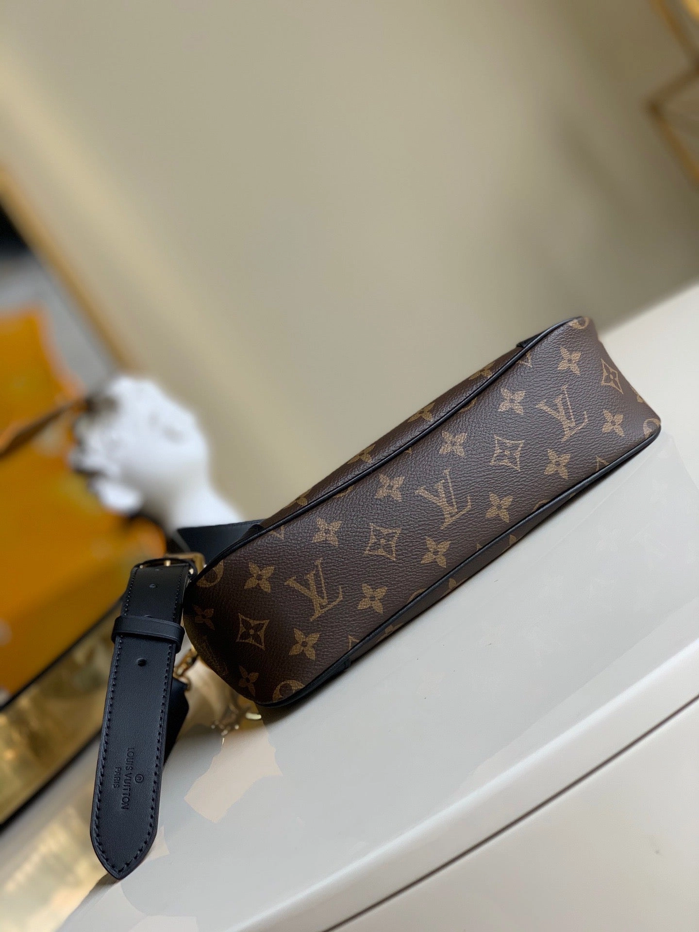 Black Monogram Odon PM Bag Leather Crossbody Bag for Women
