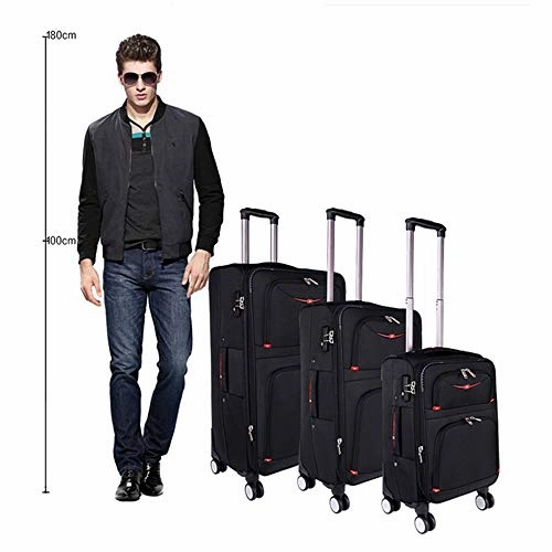 Boarding Luggage Universal Lightweight 3 Piece Hardside Set (20"/24"/28") Expandable Uprights Carry-on Suitcase Softshell Lightweight 360 Silent Spinner Multidirectional Wheels For Travel Airplane Fl