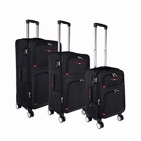 Boarding Luggage Universal Lightweight 3 Piece Hardside Set (20"/24"/28") Expandable Uprights Carry-on Suitcase Softshell Lightweight 360 Silent Spinner Multidirectional Wheels For Travel Airplane Fl