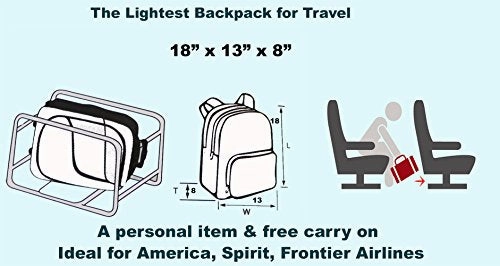 Boardingblue Airlines Personal Item 18" Laptop Backpack underseter Free 2-Day-Shipping