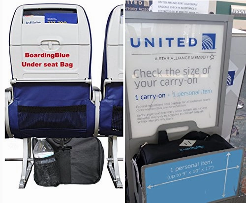 Boardingblue underserat 17 United Airlines Under Seat Personal item Duffel Bag (Blue)