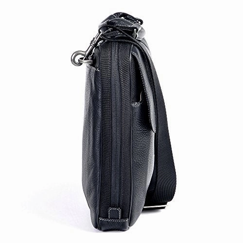 Boconi Bags And Leather Tyler - Tumbled 15" Portfolio Brief Messenger Bag Black Leather