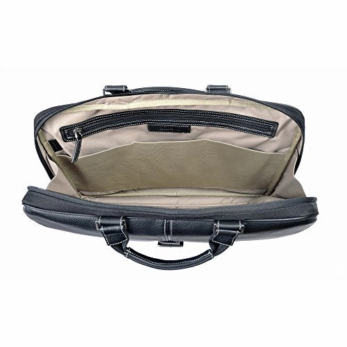 Boconi Bags And Leather Tyler - Tumbled 15" Portfolio Brief Messenger Bag Black Leather