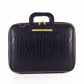 Bombata Gold Cocco 13-Inch Briefcase (Black)