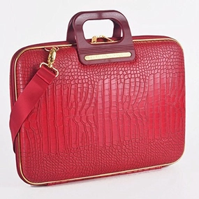 Bombata Gold Cocco 15-Inch Briefcase (Red)