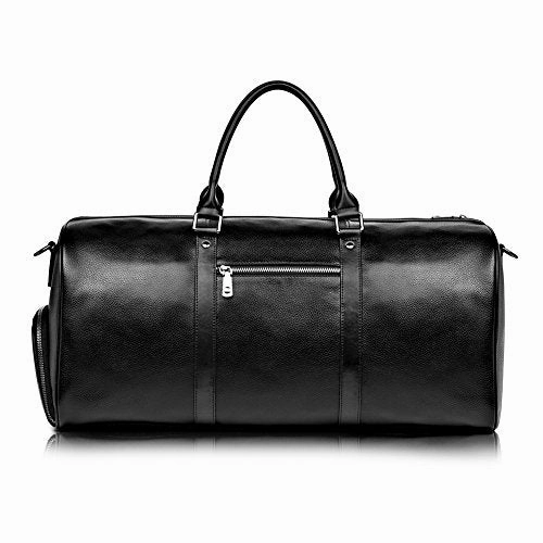 Bostanten Genuine Leather Travel Weekender Overnight Duffel Bag Gym Sports Luggage Bags For Men